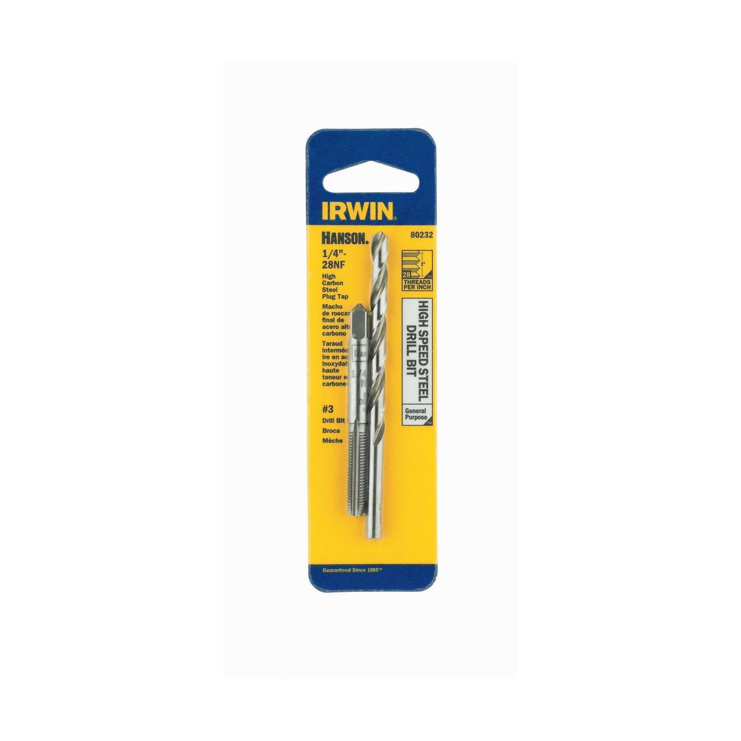Irwin Hanson Steel SAE Drill and Tap Set #3 1/4 in. 2 pc