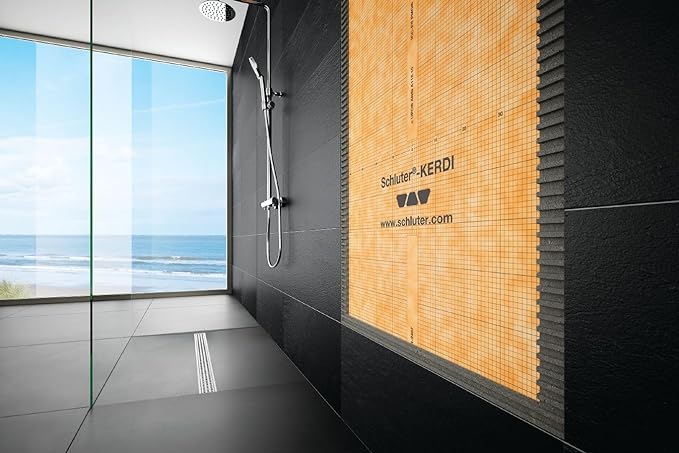 Schluter Kerdi Bonded Waterproofing Vapor-Retardant Membrane for Tile Application - 3'3 in. Width, 98'5 in. Length, 323 Square Feet