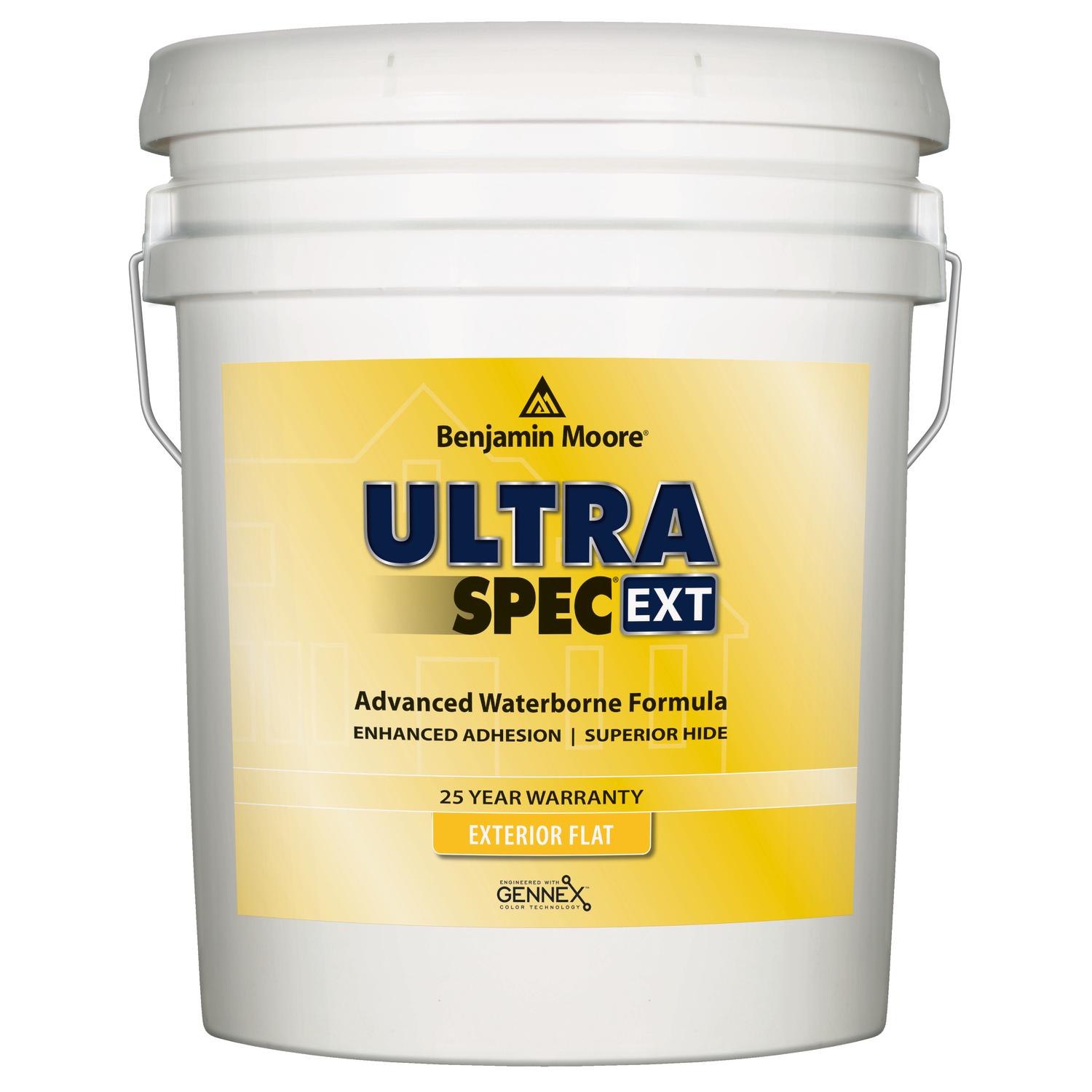 Benjamin Moore Ultra Spec Flat White Water-Based Exterior Paint and Primer Exterior 5 gal