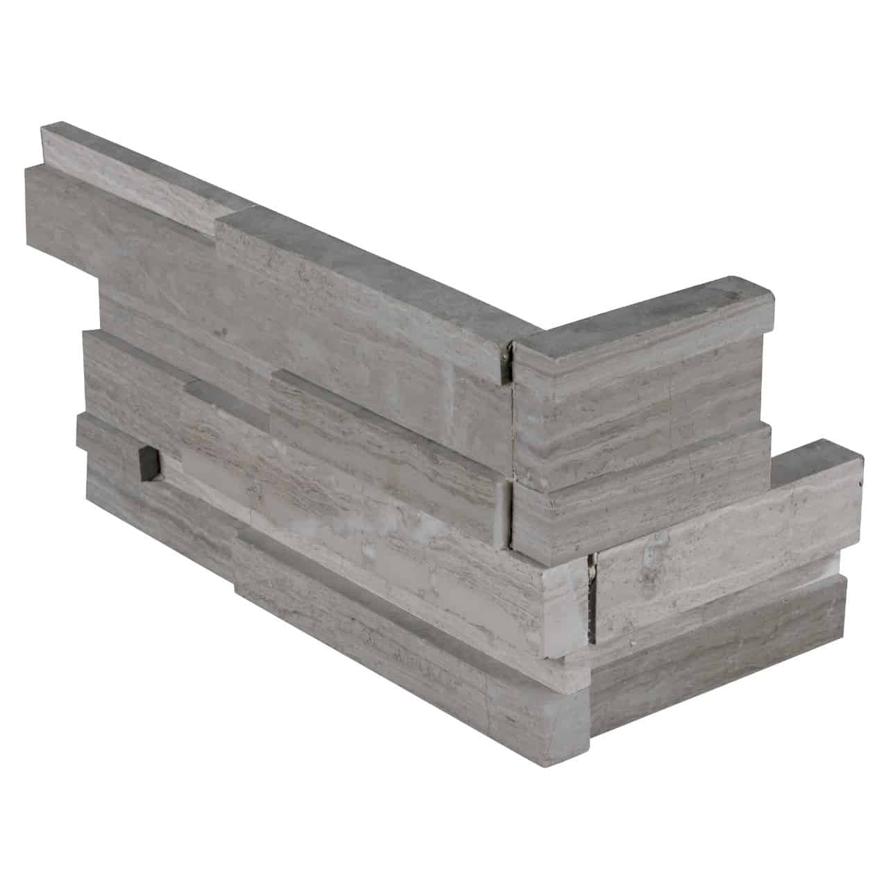 Gray Oak Panel 3D Hon "L" 6x18