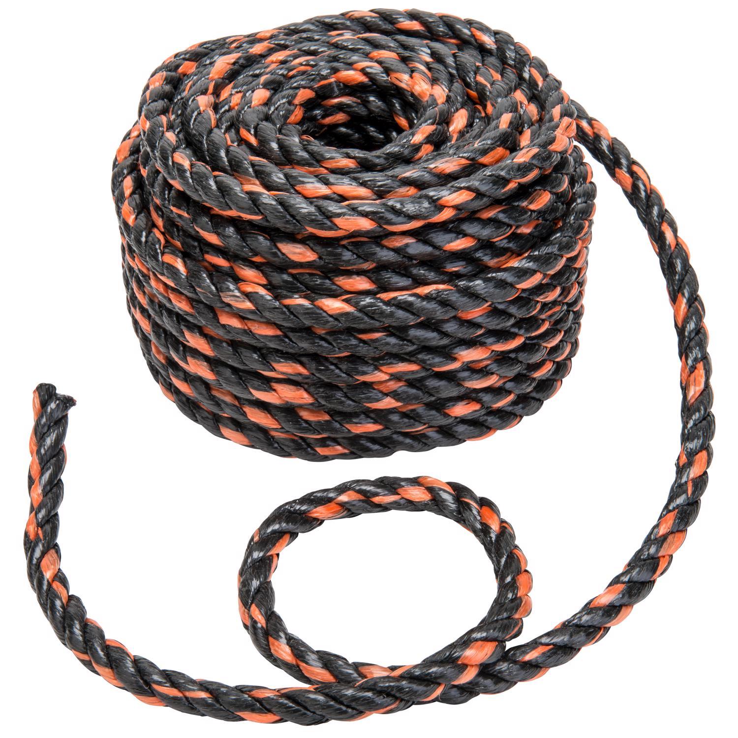 Keeper 3/8 in. W X 50 ft. L Black/Orange Truck Rope 244 lb 1 pk