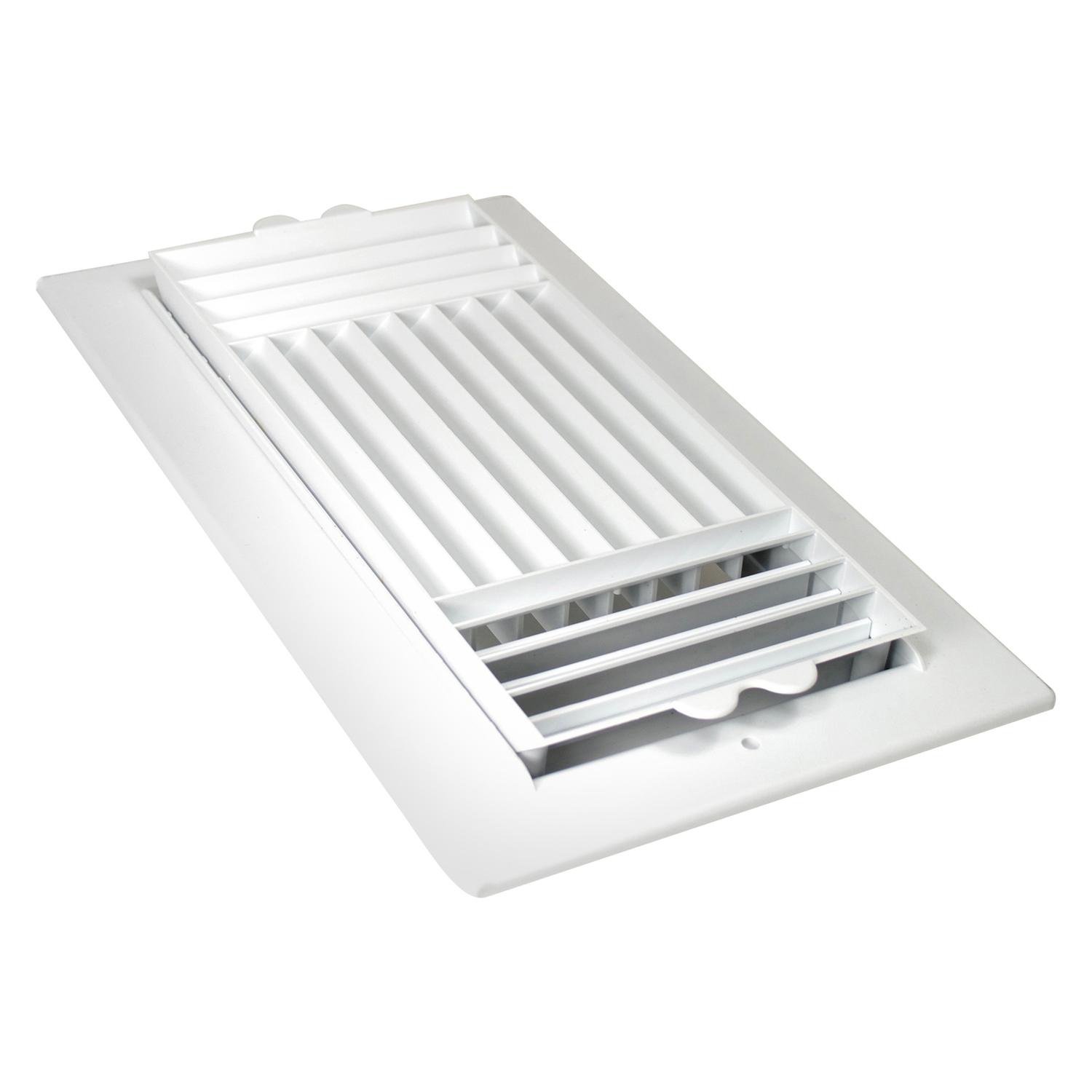 Deflect-O Jordan 12 in. H X 6 in. W 3-Way White Plastic Ceiling Register