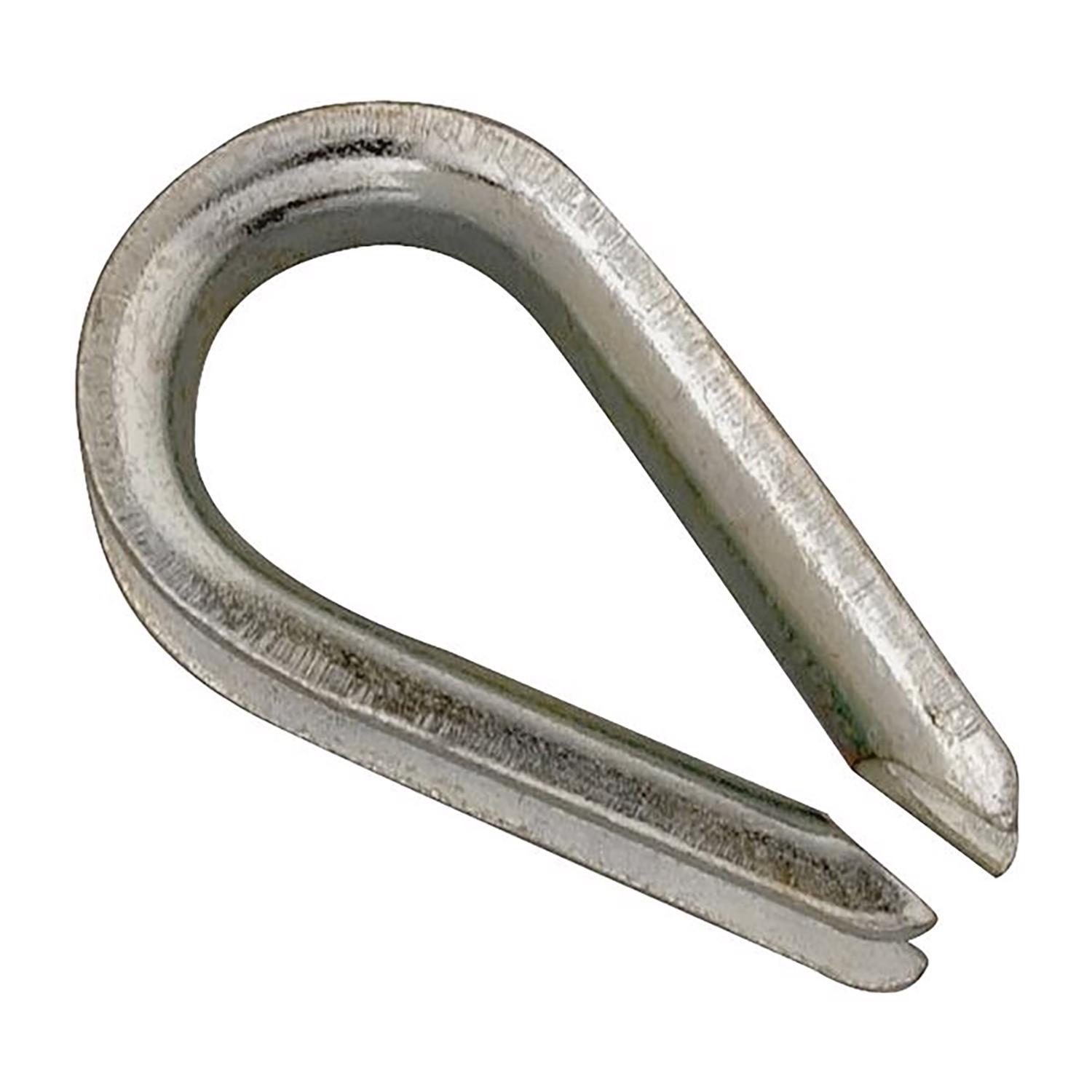 Campbell Electro-Galvanized Zinc 1/4 in. D Wire Rope Thimble 1-7/8 in. L