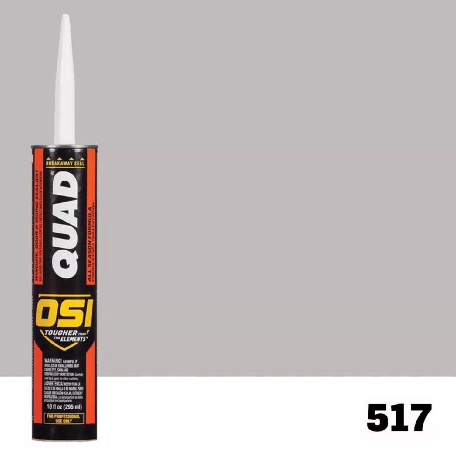 OSI Quad Gray Elastomeric Polymers Door/Siding/ Window Sealant 10 oz