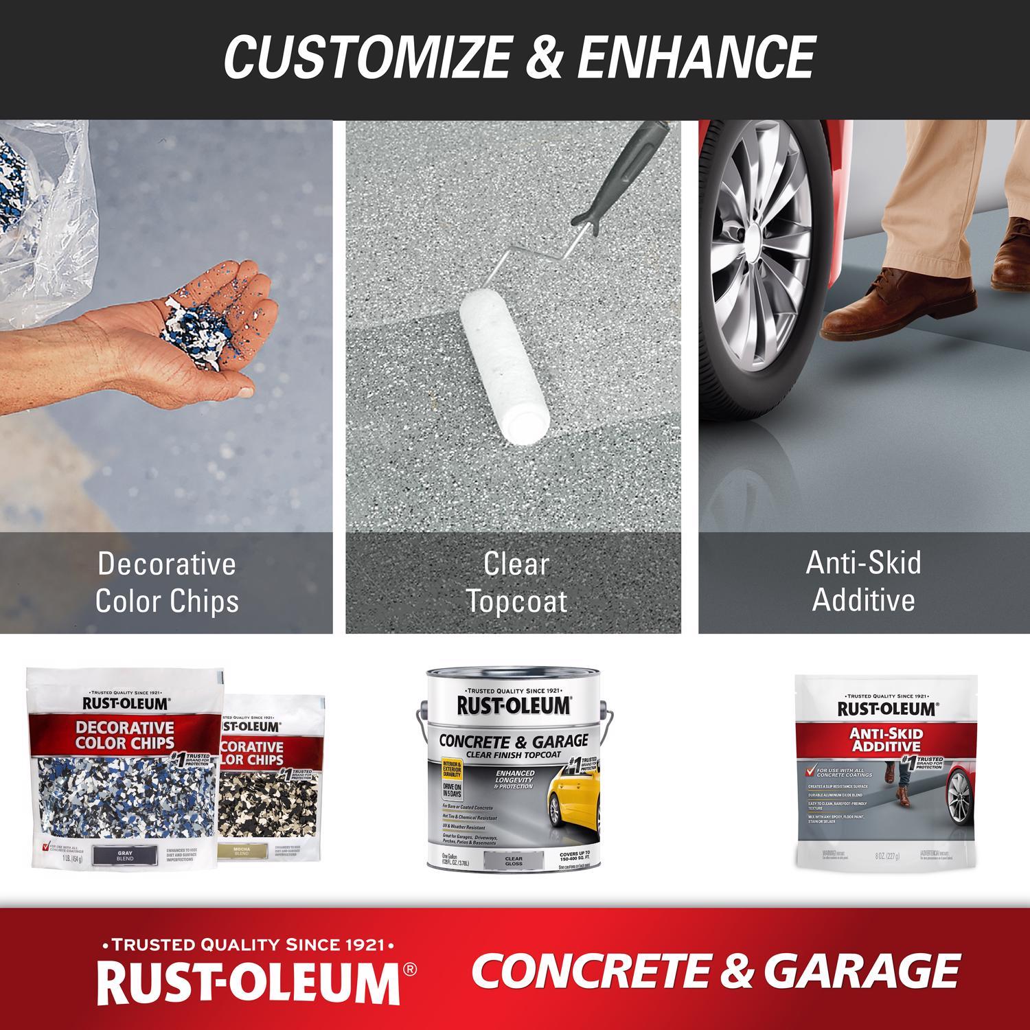 Rust-Oleum Satin Tint Base Water-Based Acrylic Concrete & Garage Floor Paint 1 gal