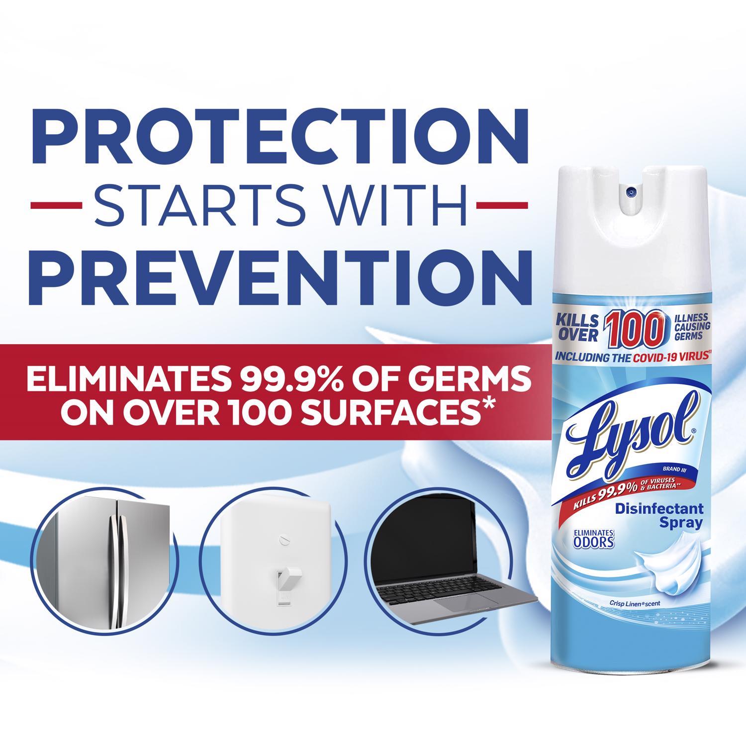 Lysol Crisp Linen Scent Disinfectant Spray 12.5 oz 1 pk