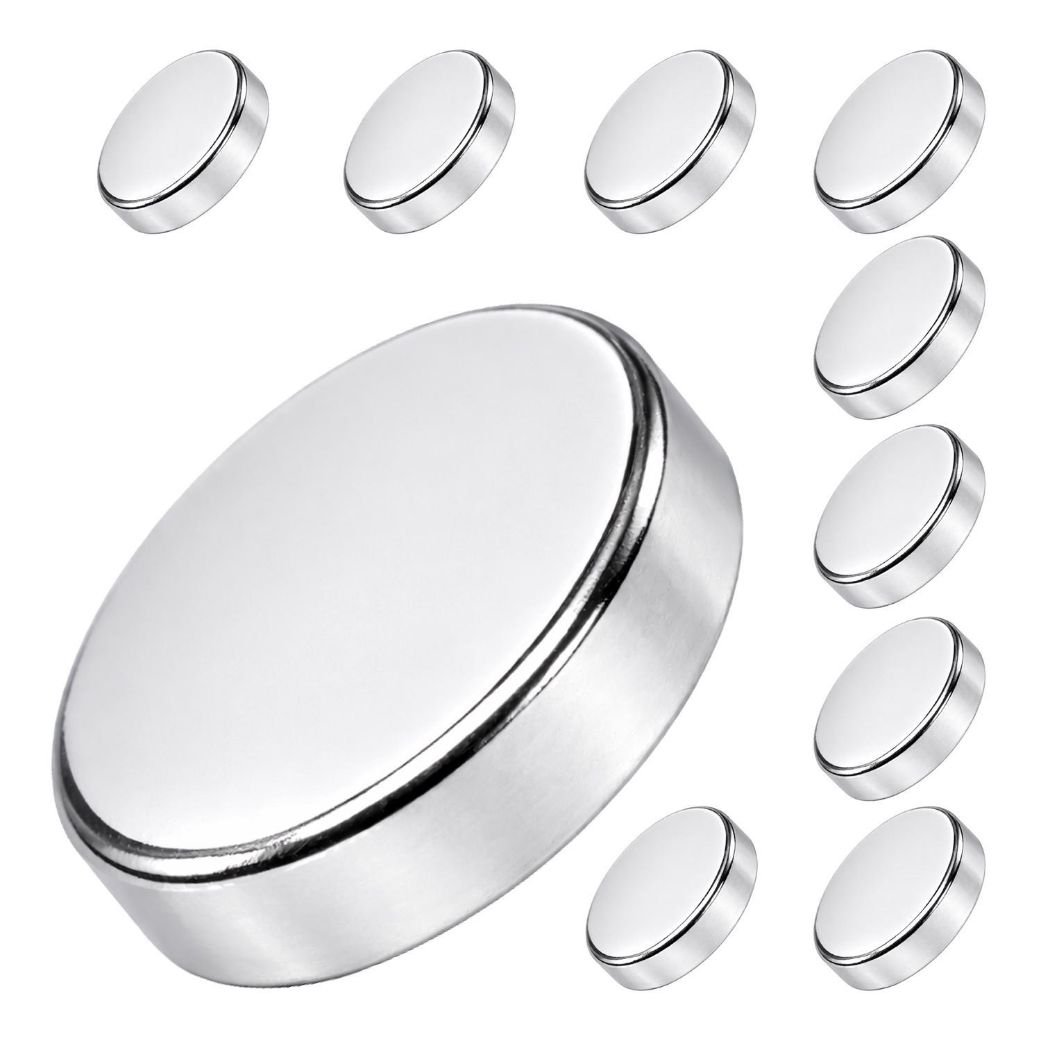 Magnet Source.118 in. L X.315 in. W Silver Super Disc Magnets 2.9 lb. pull 10 pc