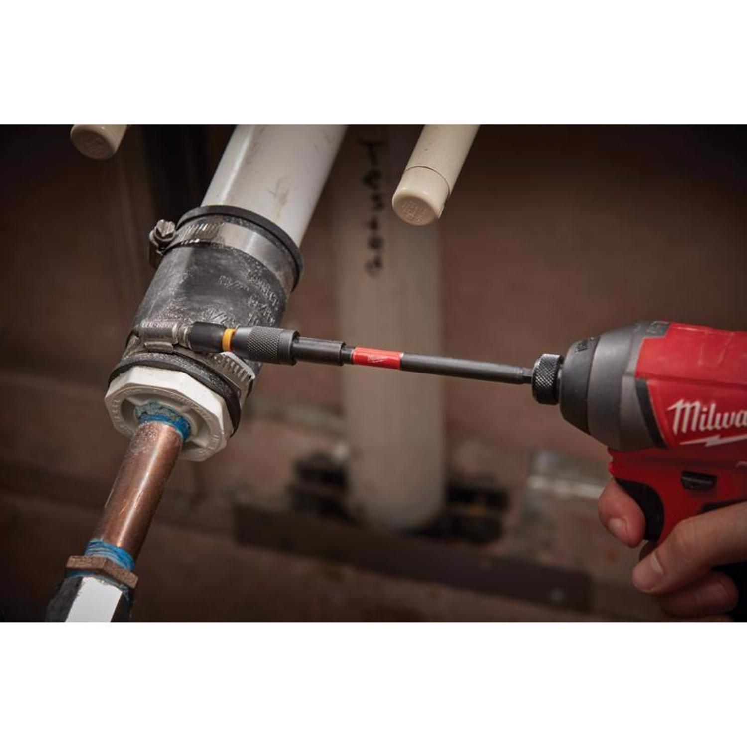 Milwaukee Shockwave 2.88 in. Alloy Steel Impact Magnetic Locking Bit Holder 1/4 in. Hex Shank 1 pc