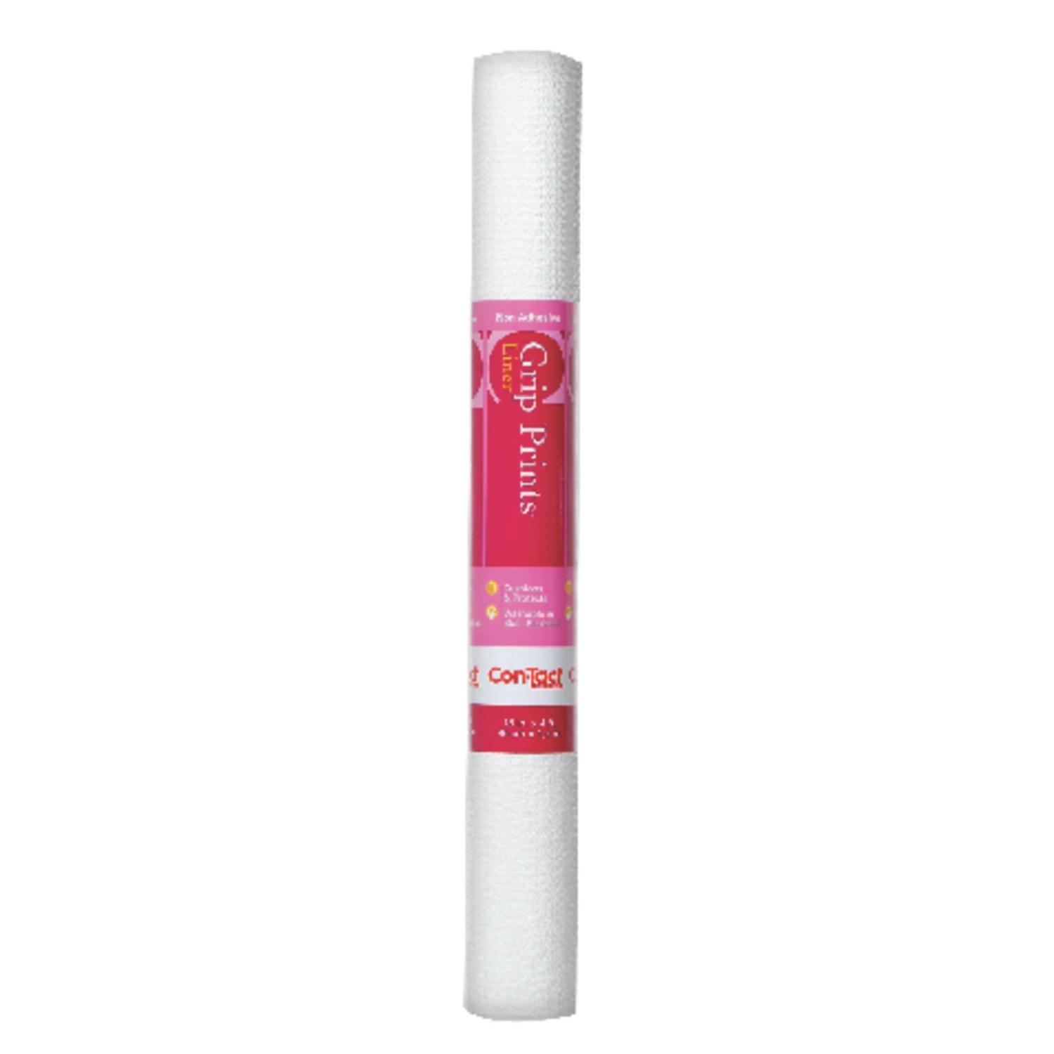 Con-Tact Grip Prints 4 ft. L X 18 in. W White Non-Adhesive Shelf Liner