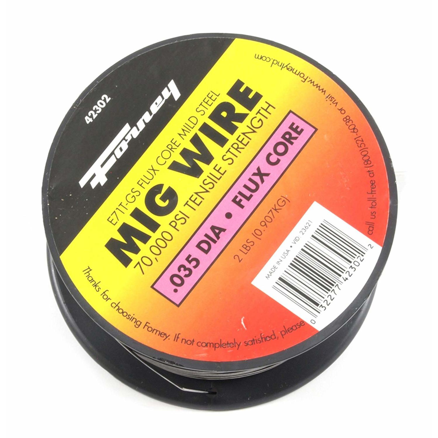 Forney E71T-GS 0.035 in. Mild Steel Flux Cored Wire 79000 psi 2 lb