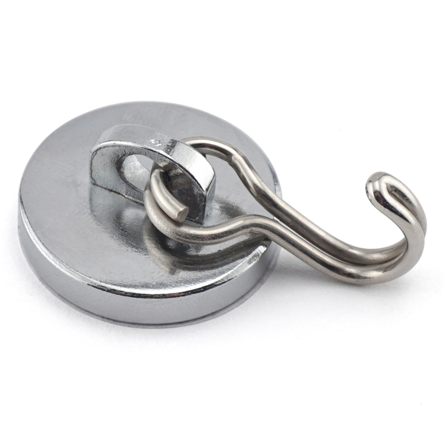 Magnet Source.225 in. L X 1.125 in. W Silver Magnetic Hook 40 lb. pull 1 pc