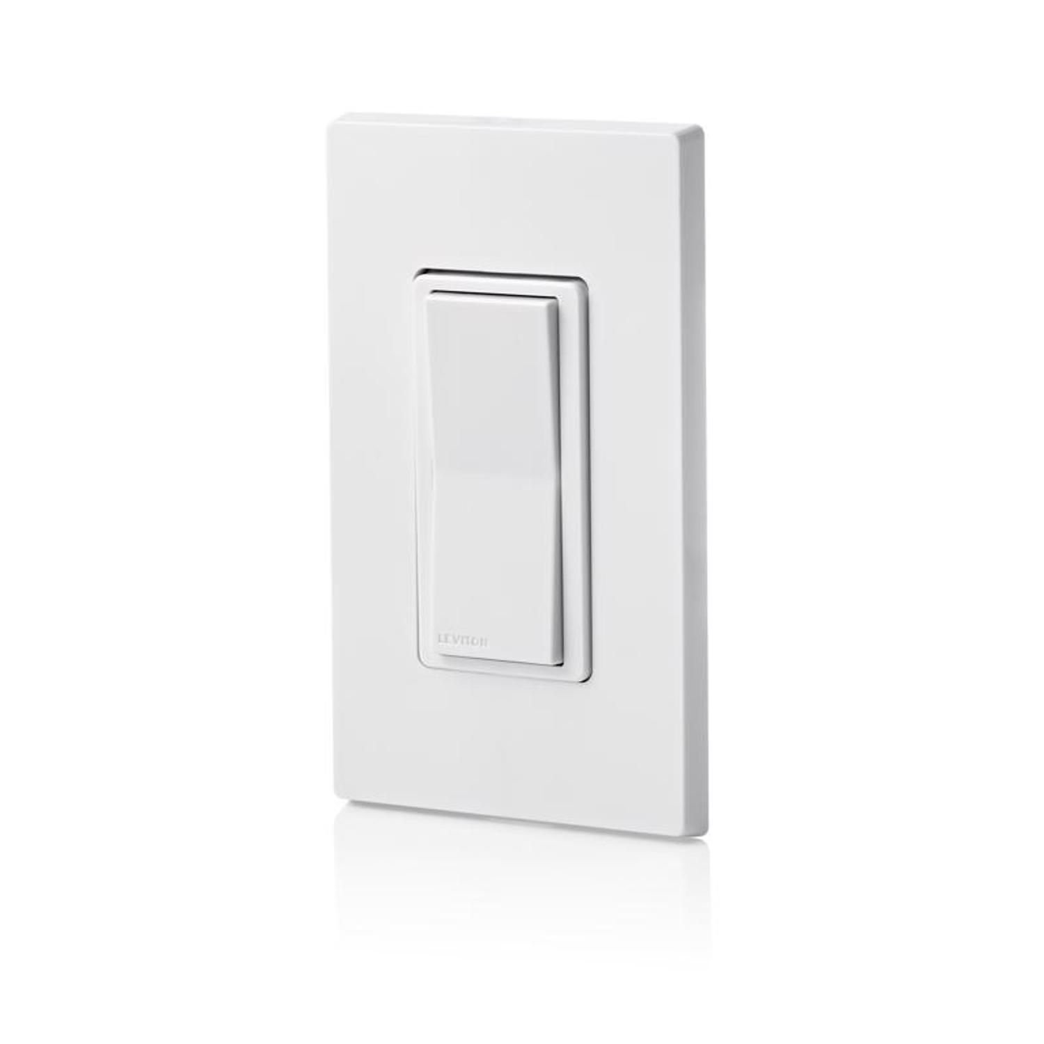 Leviton Decora 15 amps WiFi Smart Smart-Enabled Switch White 1 pk
