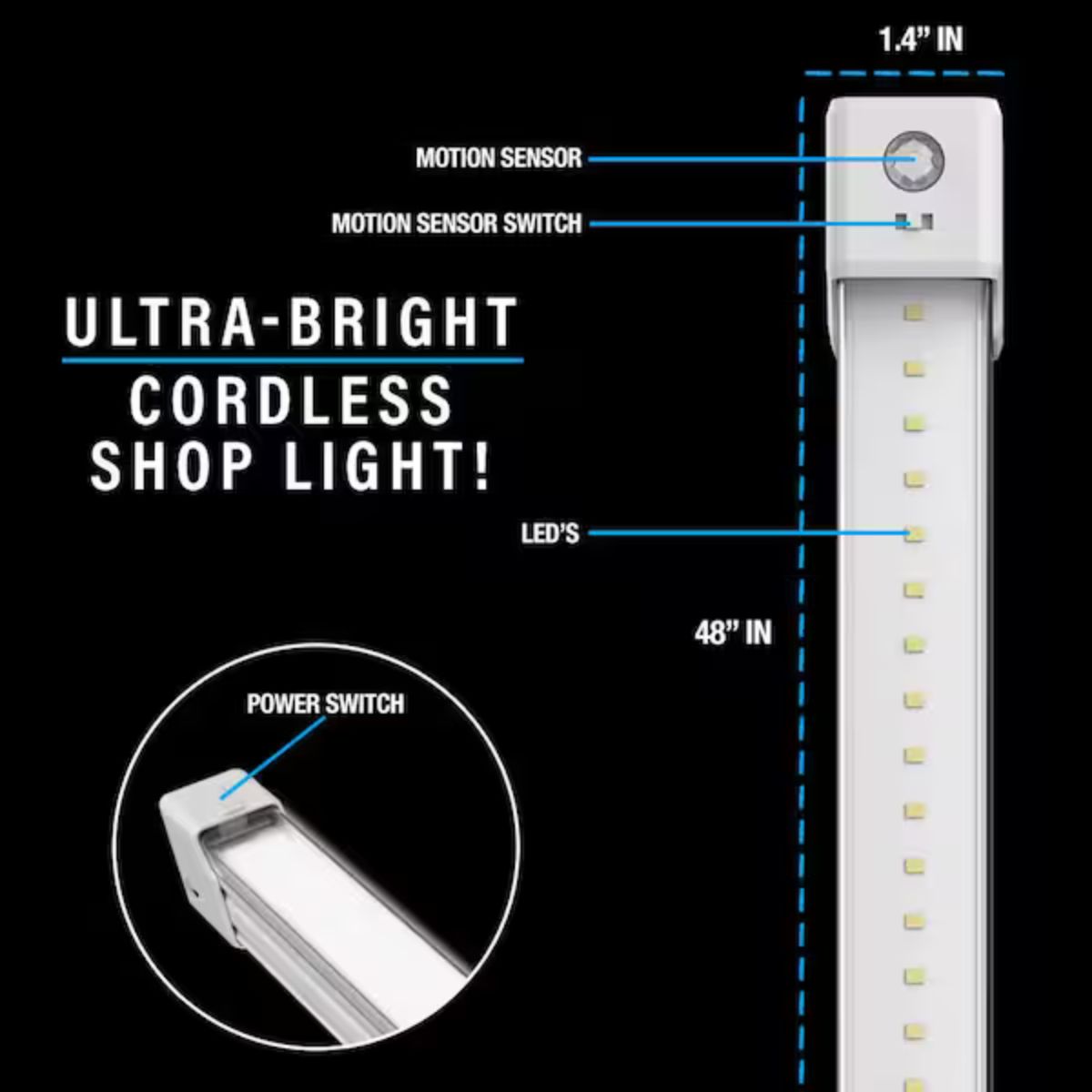 Sensor Brite 4 ft. Big Beam Rechargeable LED Cordless Light