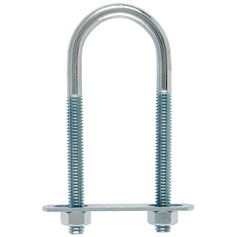 Hampton 5/16 in. X 1-3/8 in. W X 3-7/8 in. L Coarse Zinc-Plated Steel U-Bolt