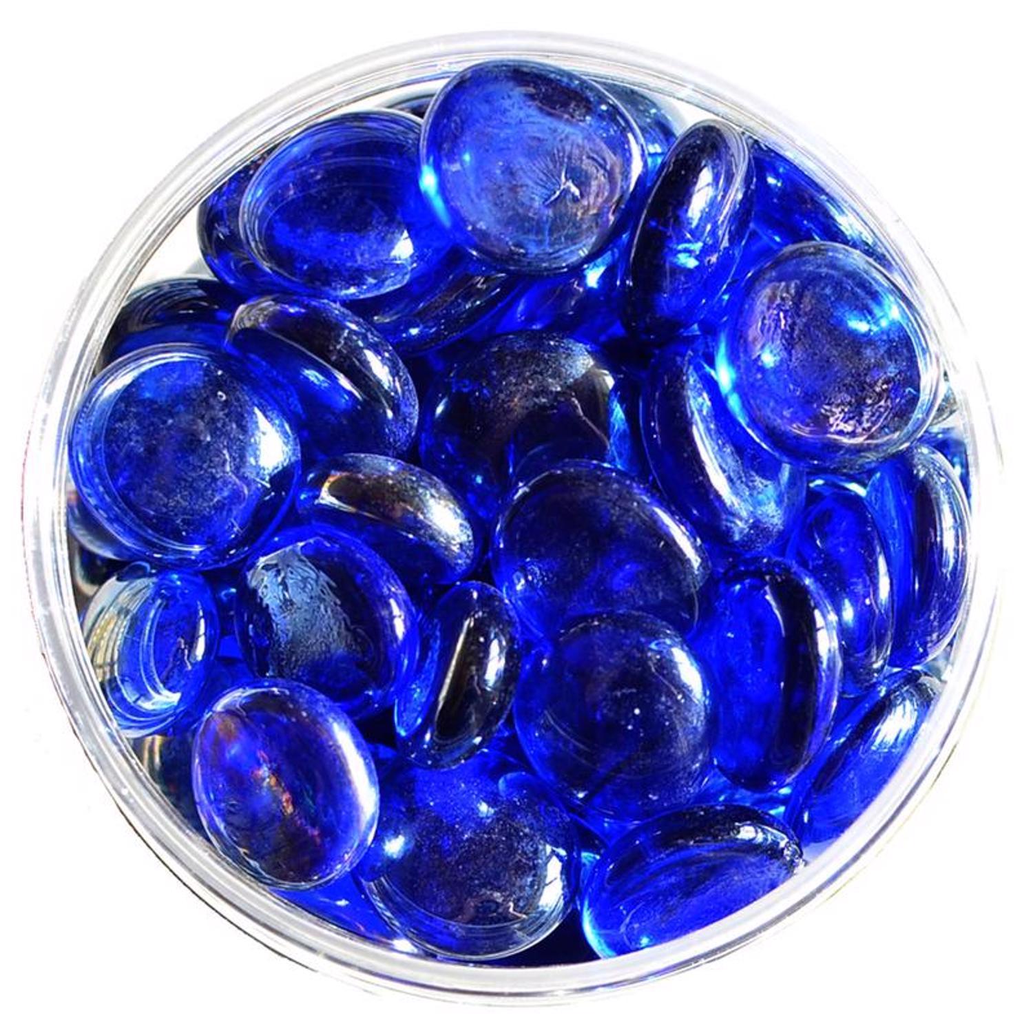 Mosser Lee Elegant Blue Gems Blue Decorative Glass Vase Filler 2.2 lb