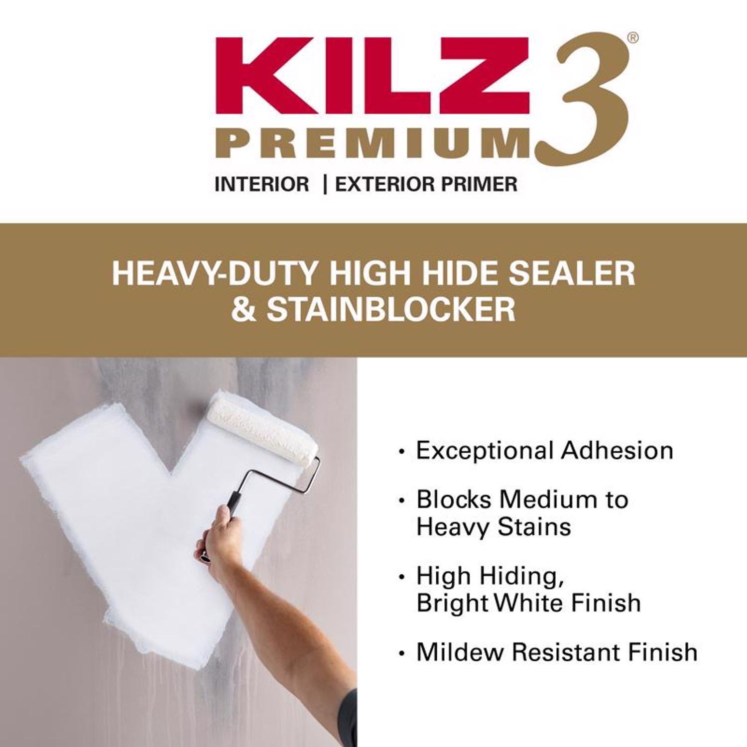 KILZ Premium White Flat Water-Based Stain Blocking Primer 5 gal