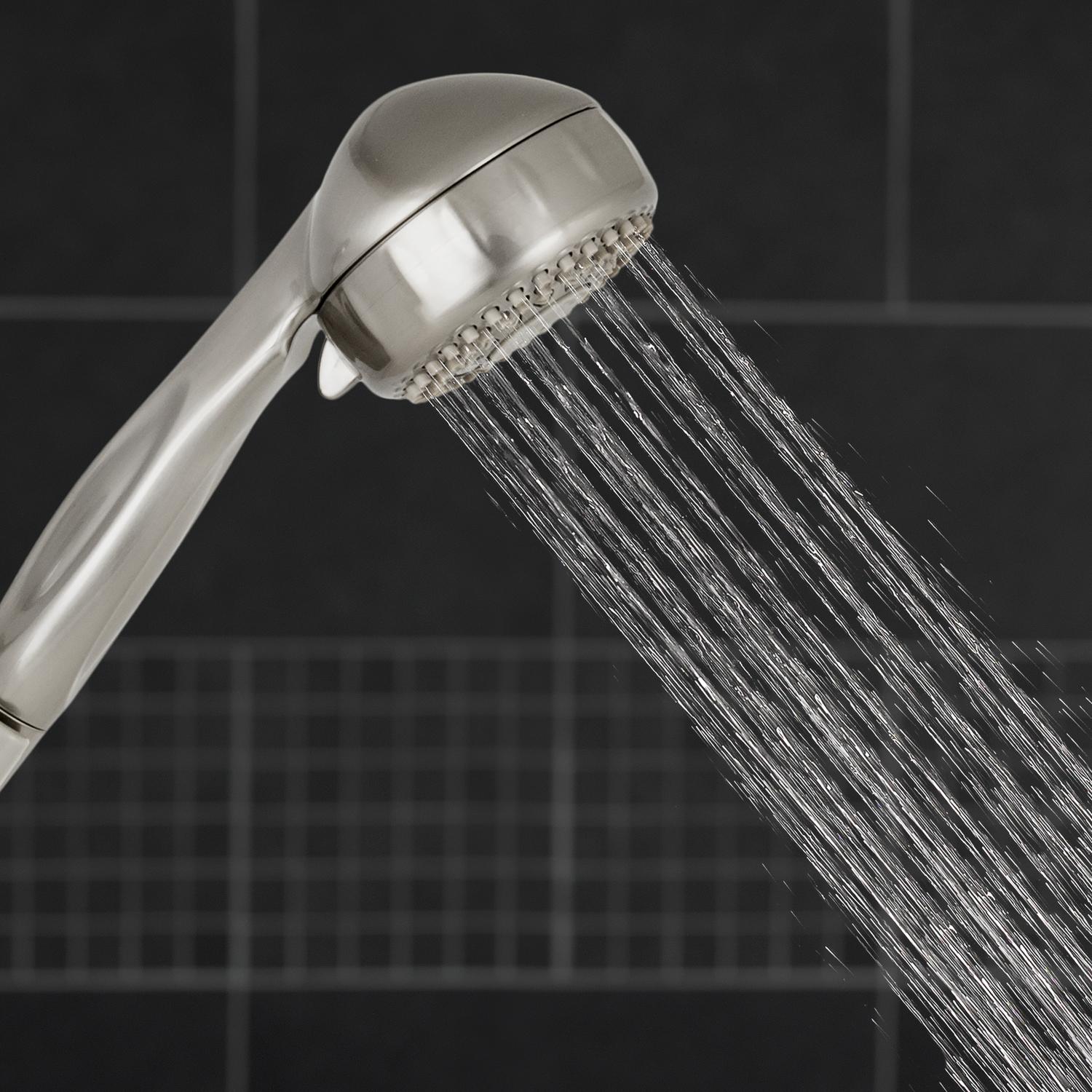 Waterpik PowerSpray Plus Brushed Nickel 5 settings Handheld Showerhead 1.8 gpm
