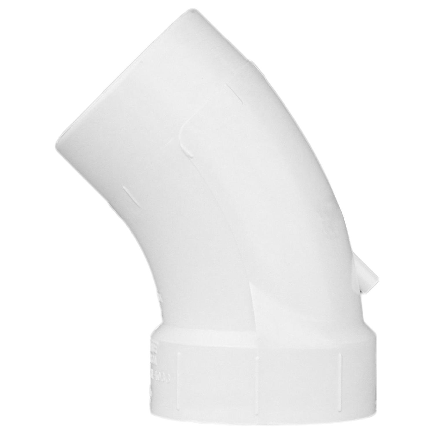 Charlotte Pipe Schedule 40 2 in. Hub X 2 in. D Spigot PVC 45 Degree Street Elbow 1 pk