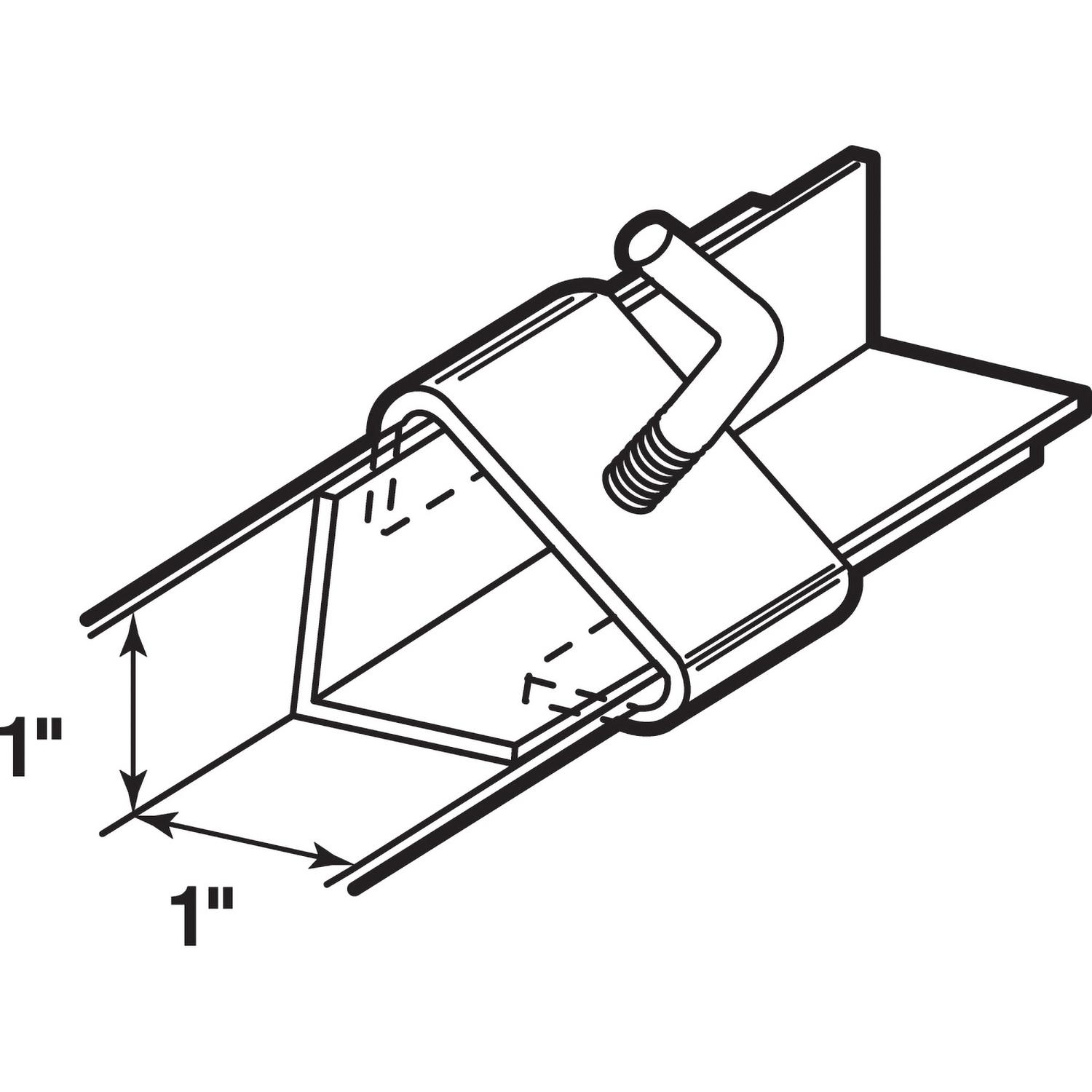 Prime-Line Silver Steel Handrail Bed Frame Clamp 1 Inch Ga. 1in. L 20 LB