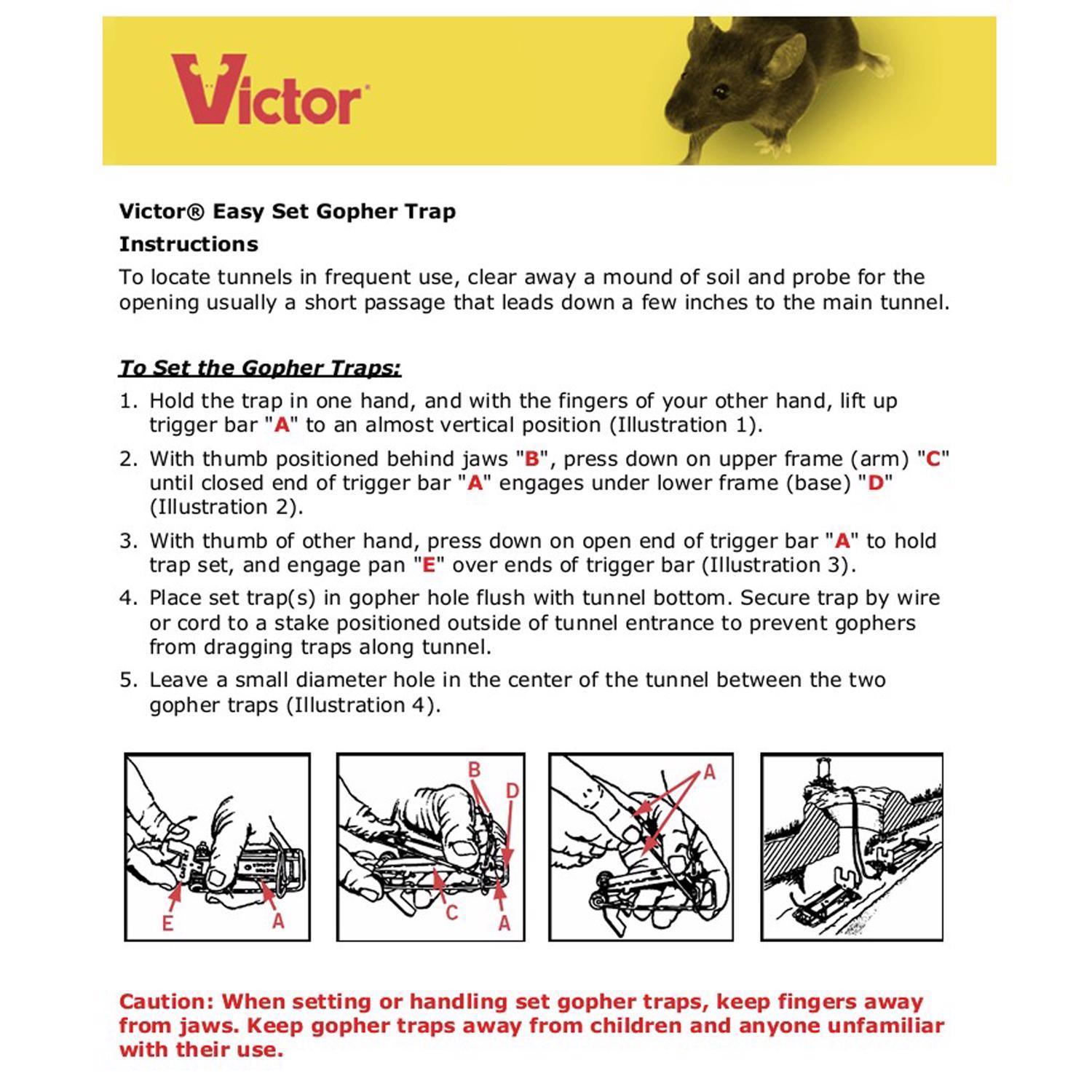 Victor Medium Pincher Animal Trap For Gophers 1 pk