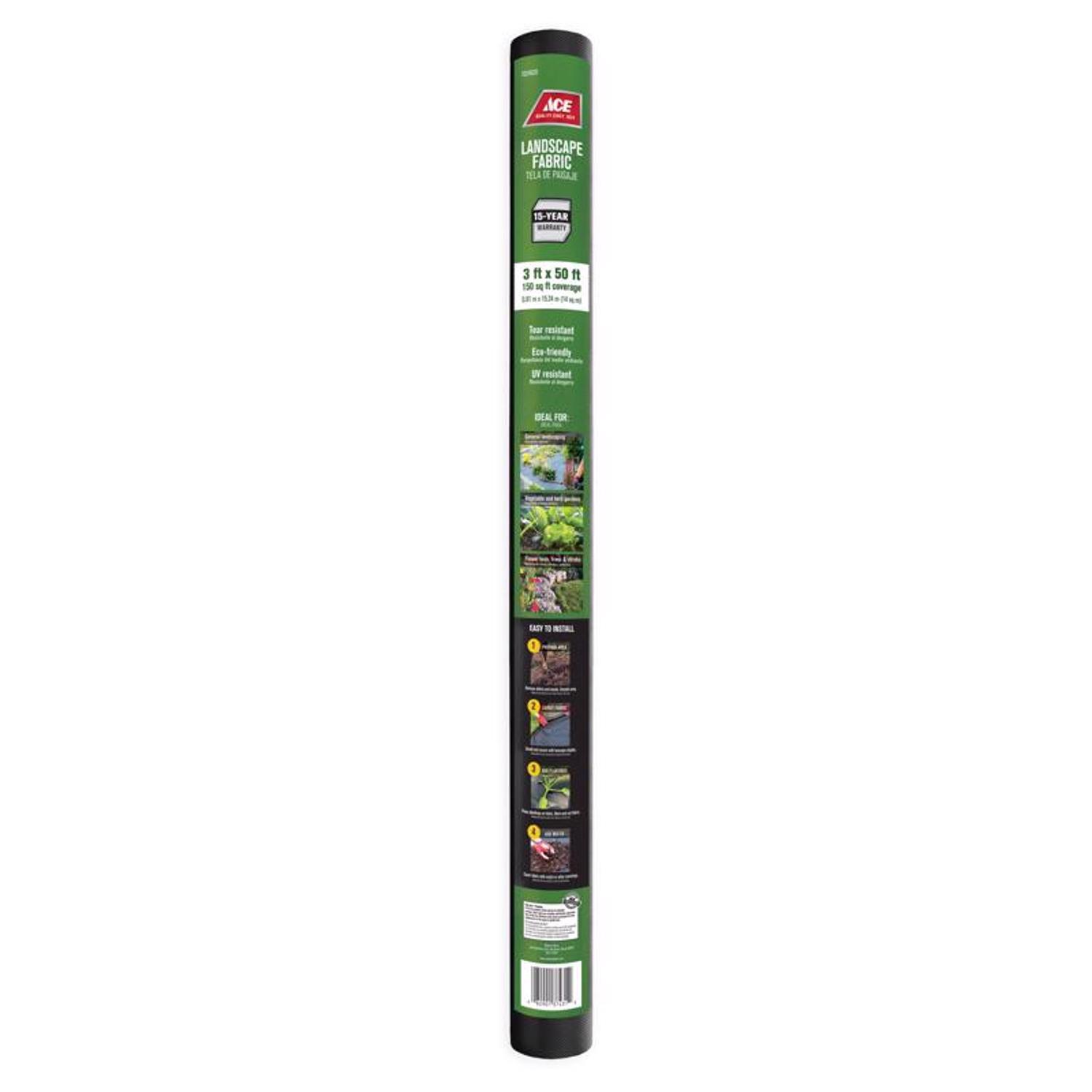 Ace 3 ft. W X 50 ft. L Polypropylene Landscape Fabric