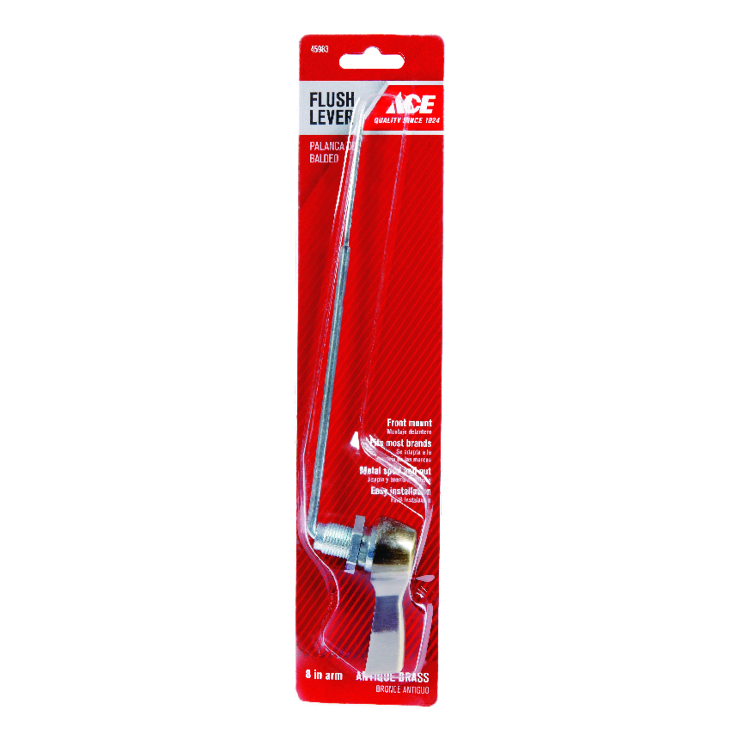 Ace Flush Lever Brass