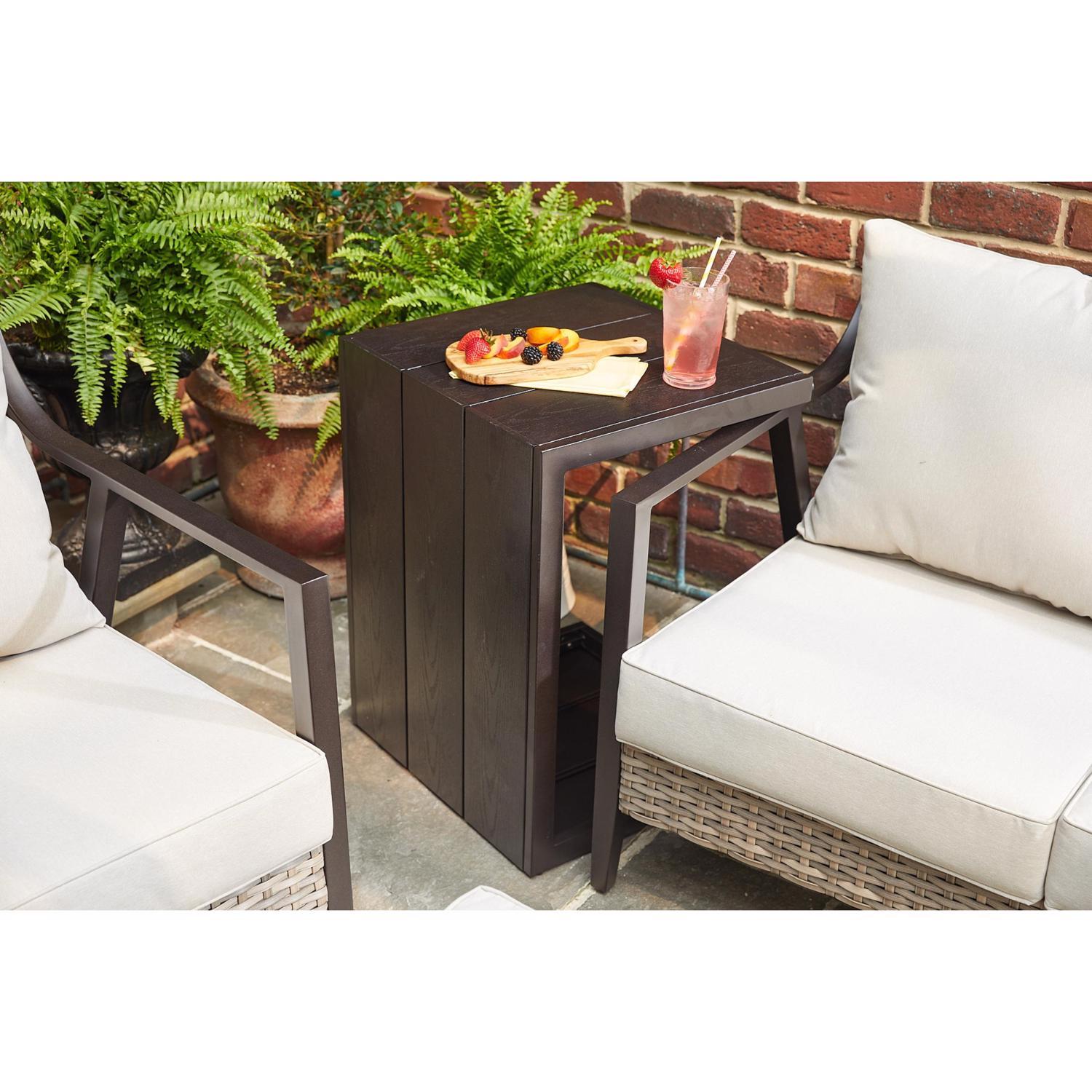 Living Accents Breck Brown Steel Frame Loveseat Set Tan