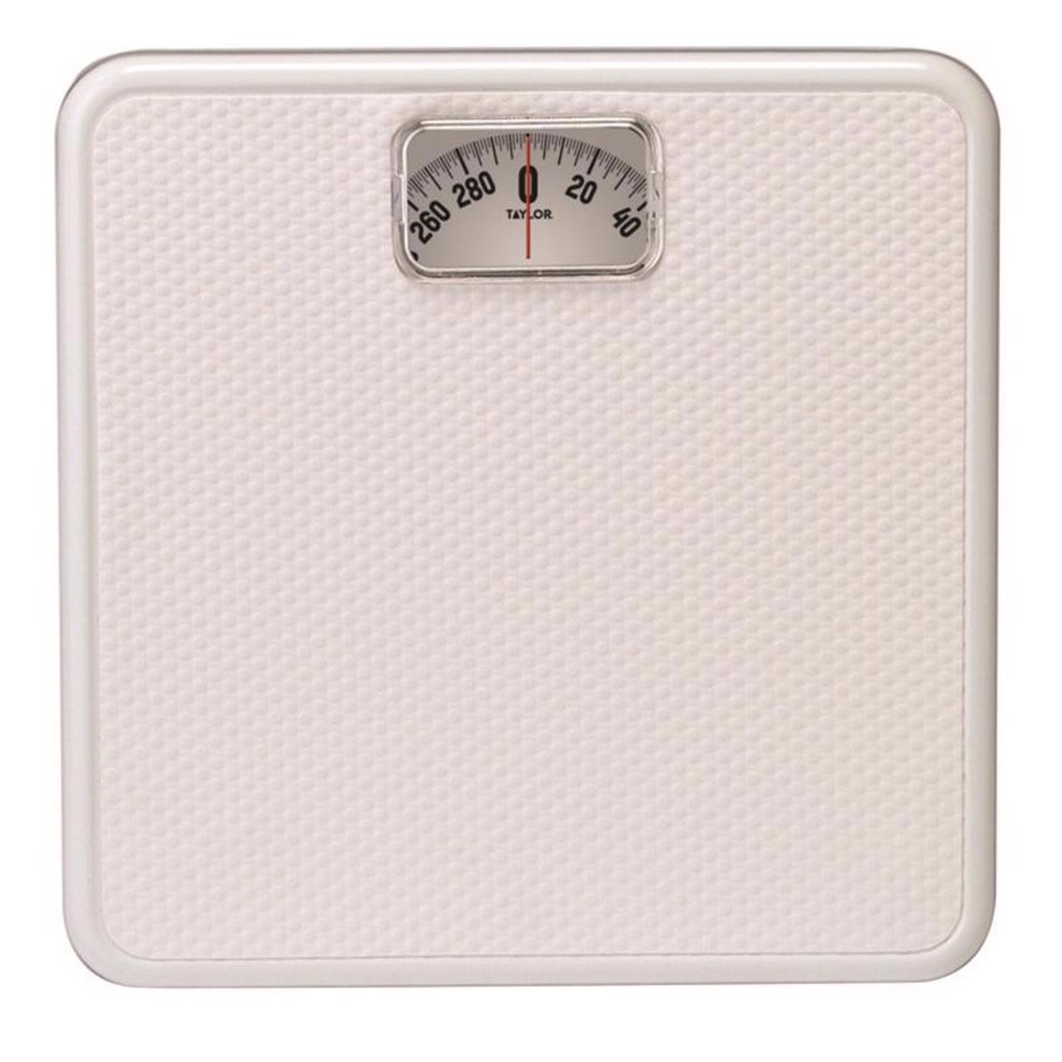 Taylor 300 lb Analog Bathroom Scale White
