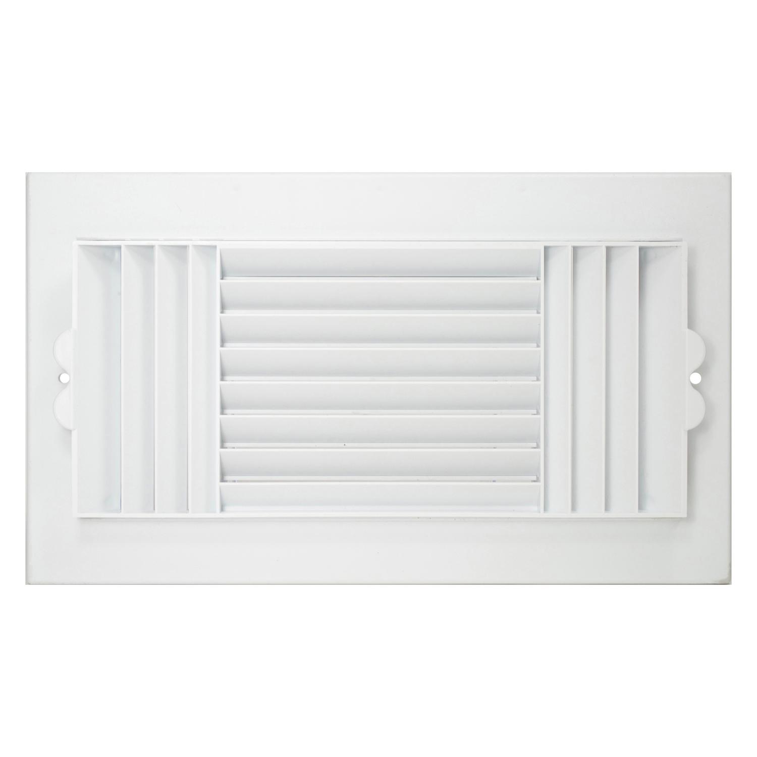 Deflect-O Jordan 12 in. H X 6 in. W 3-Way White Plastic Ceiling Register