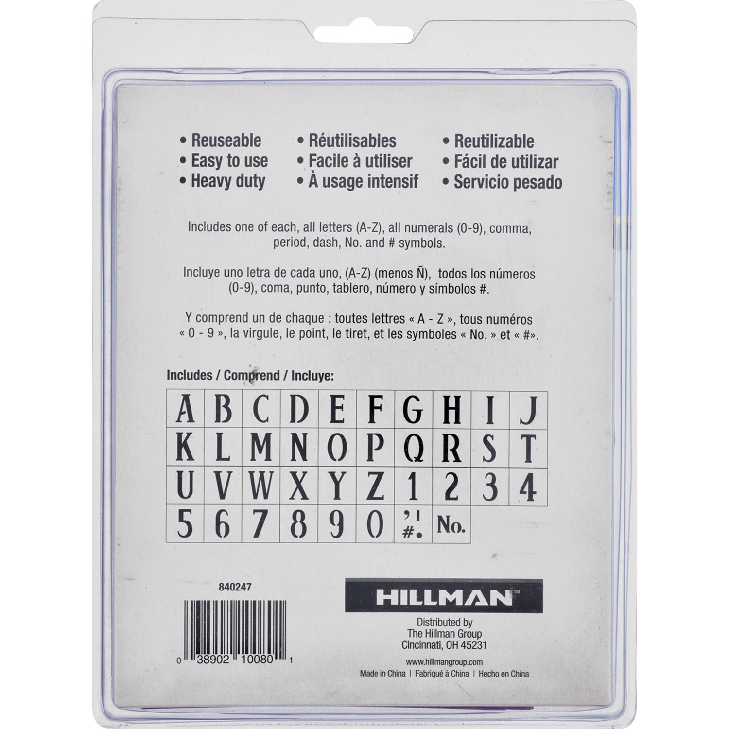 HILLMAN 6 in. Card Stock Decorative Serif Letter & Number Stencil Pack 6 in. Stencil Set 38 pk