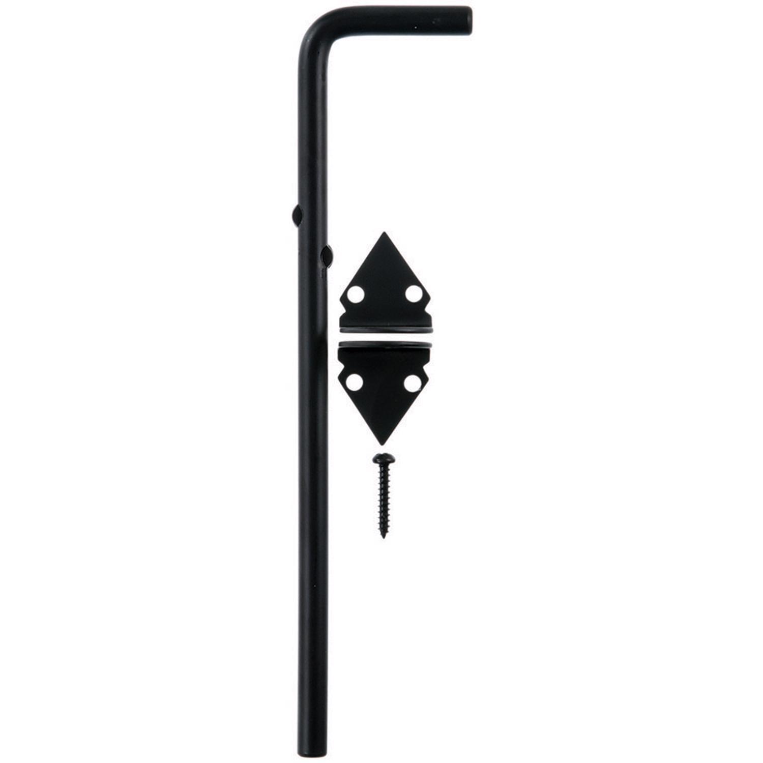 Ace 12 in. L Black Zinc Cane Bolt 1 pk