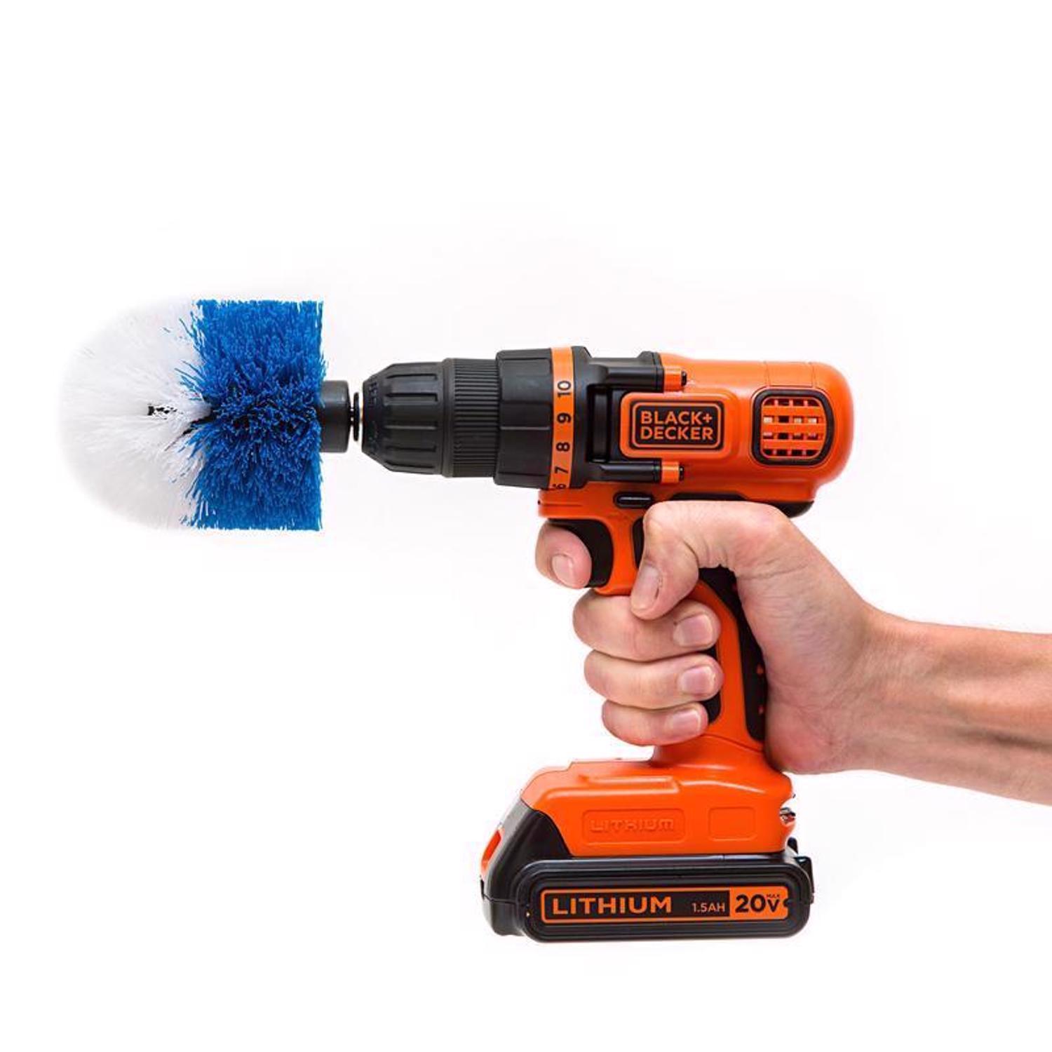 RevoClean 4 in. W Soft/Medium Bristle Metal Handle Drill Brush Set