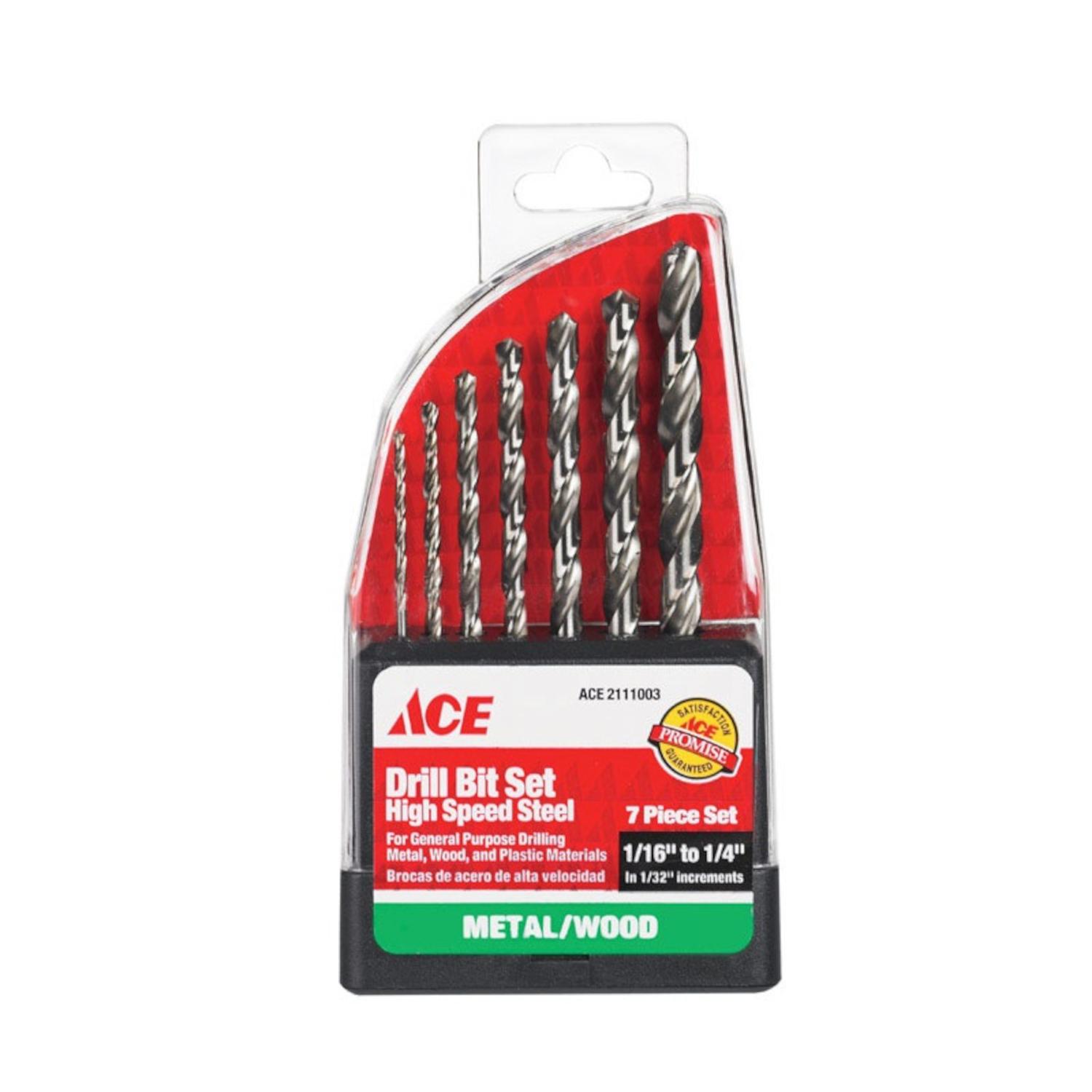 Ace High Speed Steel Drill Bit Set 7 Piece