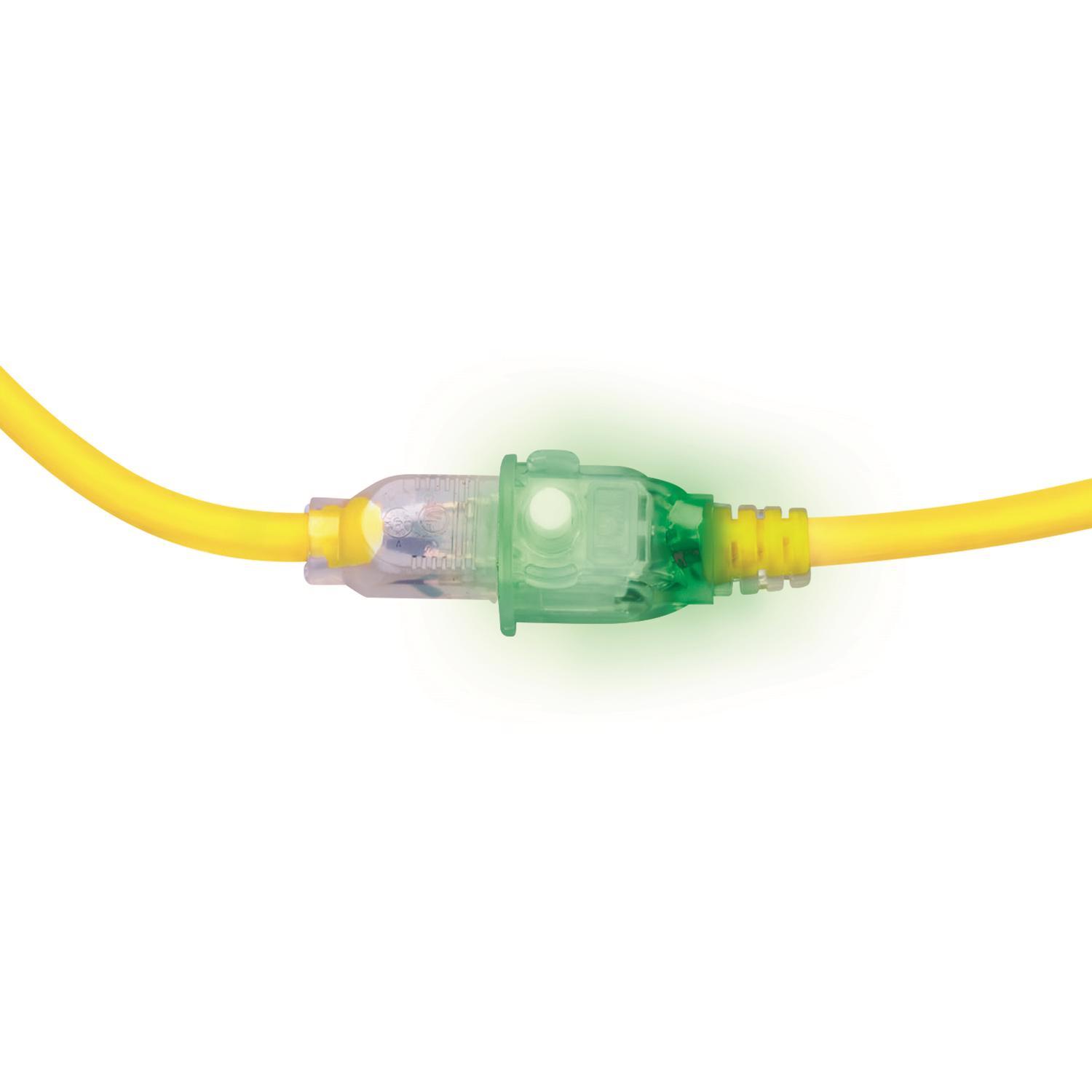 Monster Just Power It Up Outdoor 25 ft. L Yellow Extension Cord 12/3 SJTW