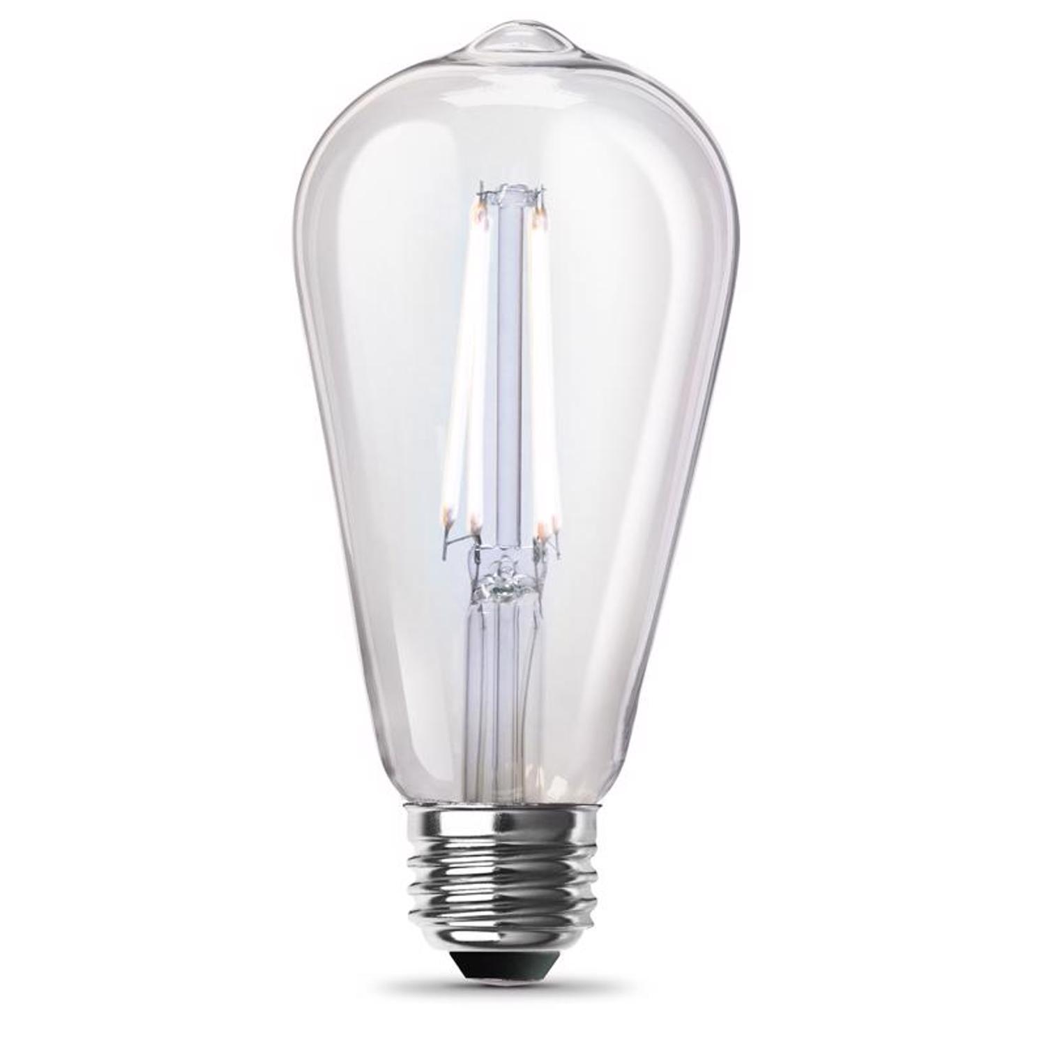 Feit ST19 E26 (Medium) Filament LED Bulb Daylight 60 Watt Equivalence 2 pk