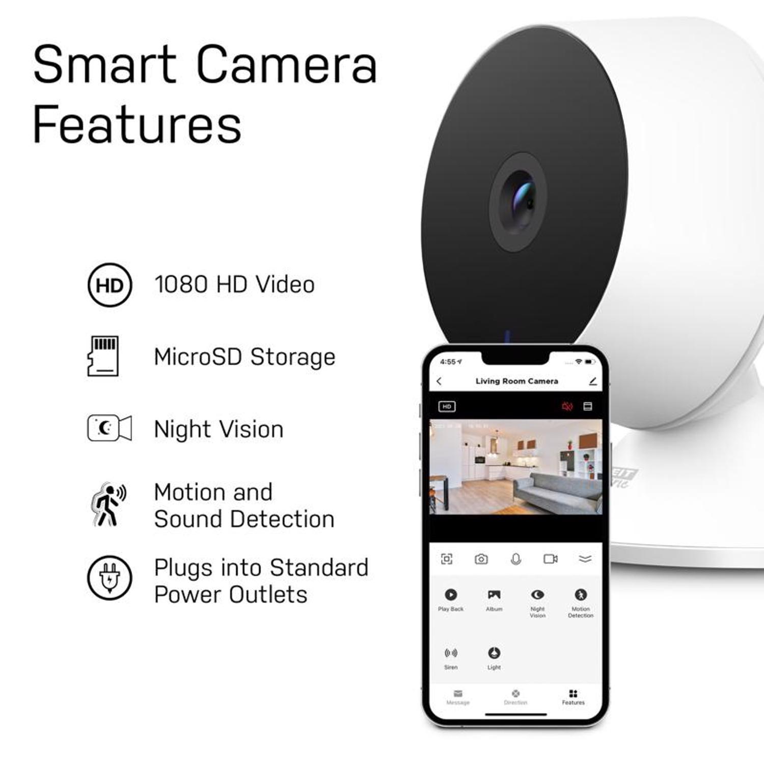 Feit Smart Home Plug-in Indoor Smart-Enabled Security Camera