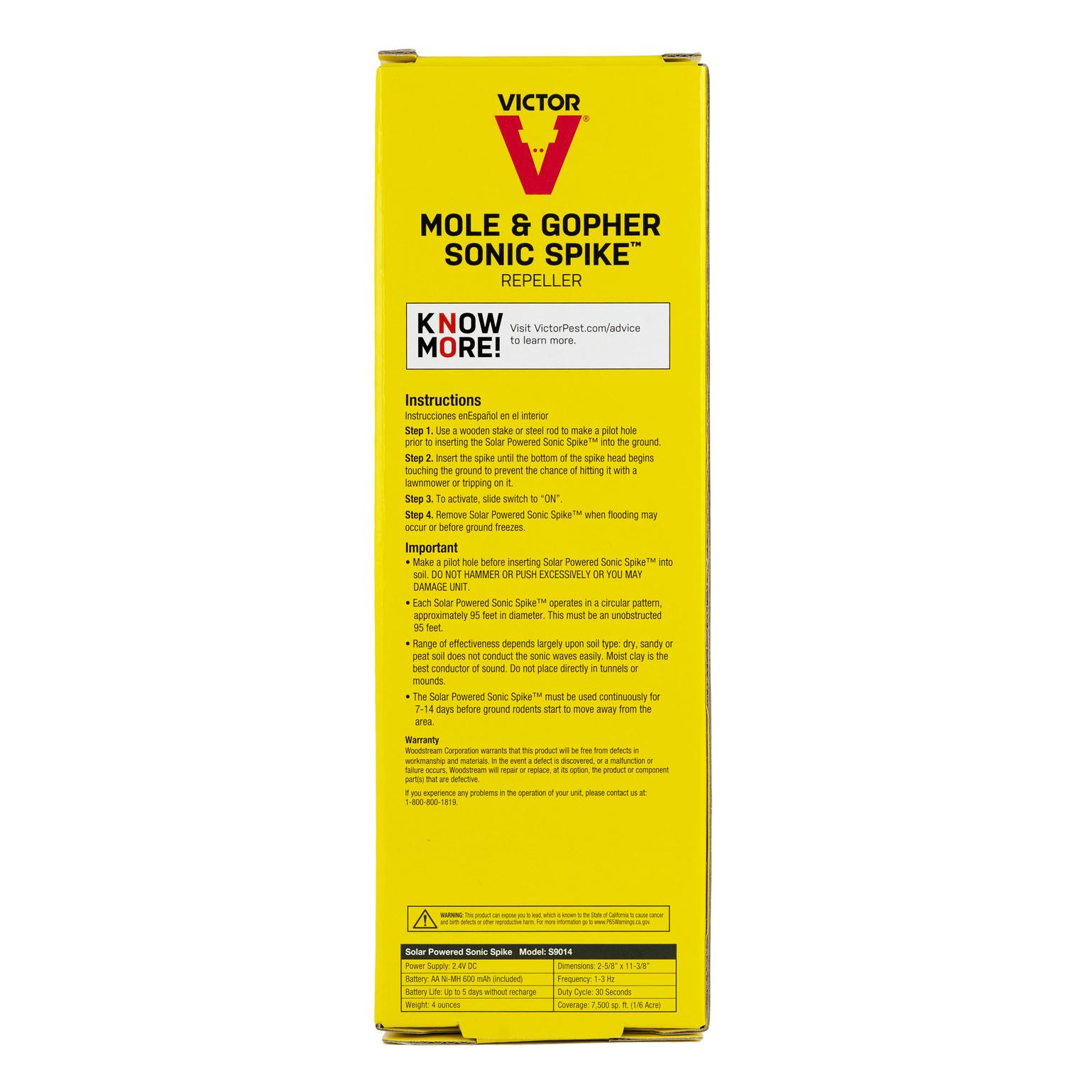 Victor Sonic Spike Repeller For Gophers and Moles 1 pk